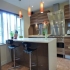 Plum Prunus Modern Slab Kitchen Breakfast Bar